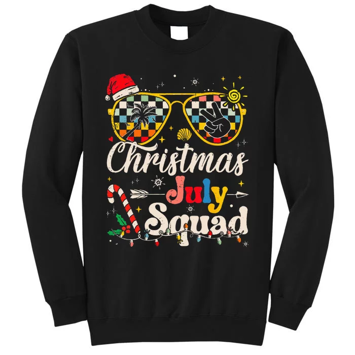 Christmas In July Squad Sunglasses Summer Beach Funny Xmas Sweatshirt