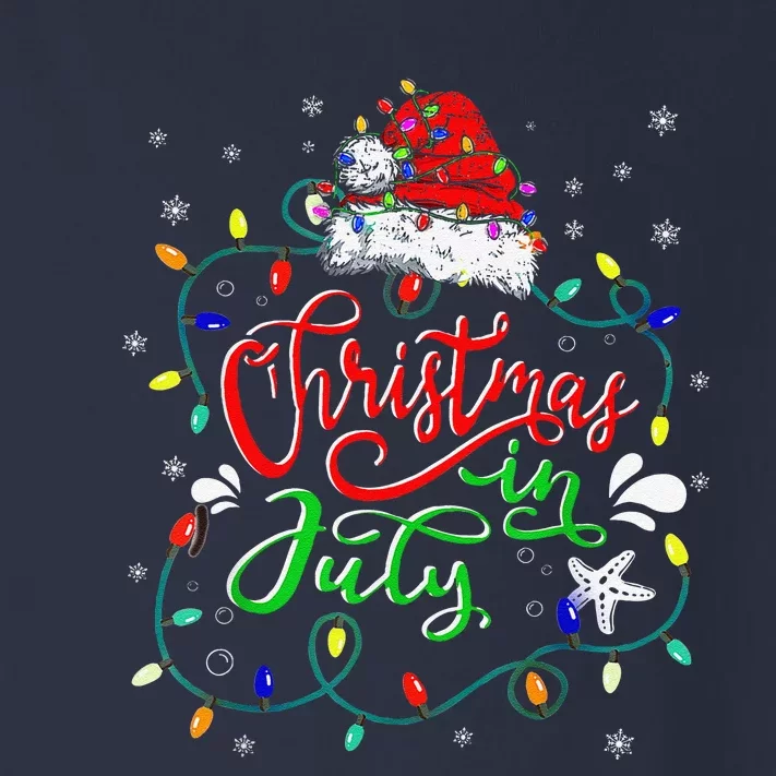 Christmas In July Lights Funny Summer Xmas Toddler Long Sleeve Shirt