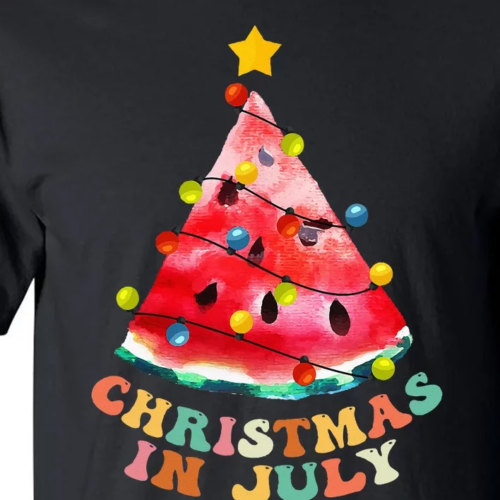 Christmas In July Watermelon Funny Summer Vacation Tall T-Shirt