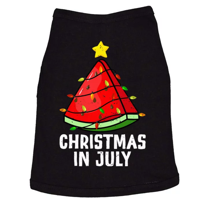 Christmas In July Watermelon Summer Beach Vacation Doggie Tank