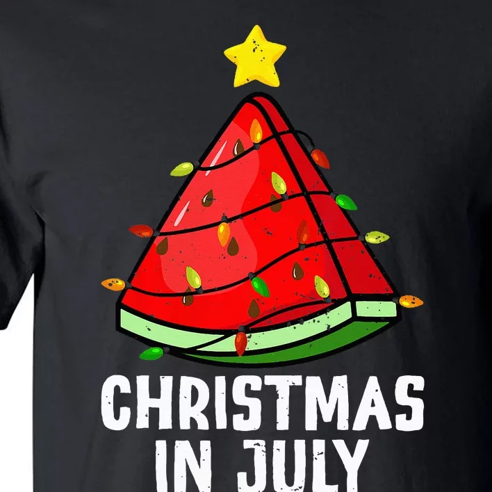 Christmas In July Watermelon Summer Beach Vacation Tall T-Shirt