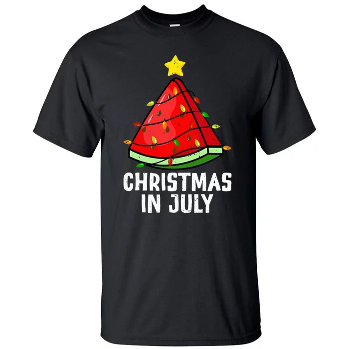 Christmas In July Watermelon Summer Beach Vacation Tall T-Shirt