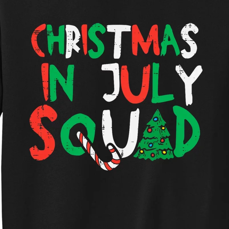 Christmas In July Squad Funny Summer Xmas Sweatshirt