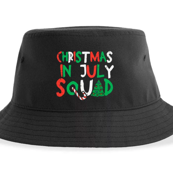 Christmas In July Squad Funny Summer Xmas Sustainable Bucket Hat