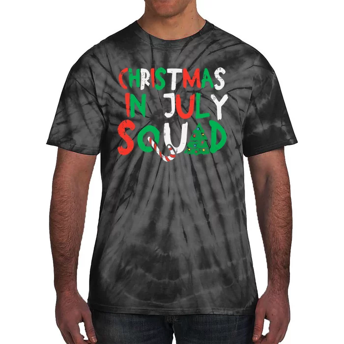 Christmas In July Squad Funny Summer Xmas Tie-Dye T-Shirt