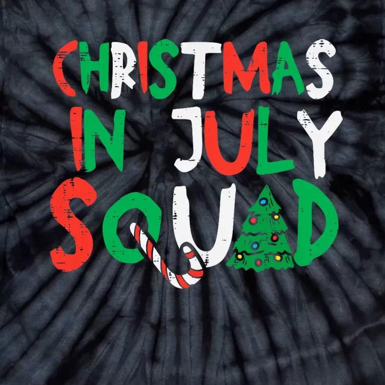 Christmas In July Squad Funny Summer Xmas Tie-Dye T-Shirt