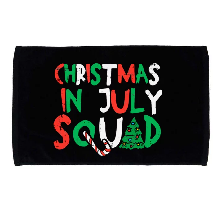 Christmas In July Squad Funny Summer Xmas Microfiber Hand Towel