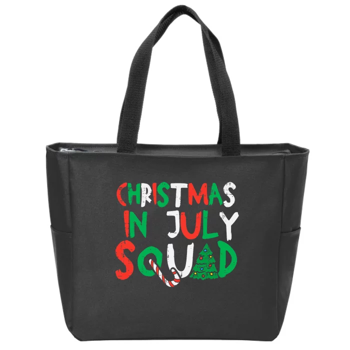 Christmas In July Squad Funny Summer Xmas Zip Tote Bag