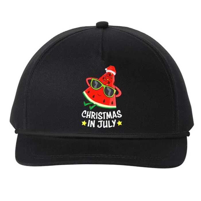 Christmas In July Watermelon Xmas Tree Summer Snapback Five-Panel Rope Hat