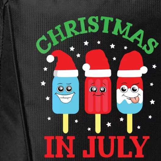 Christmas In July Shirts Ice Pops Santa Funny City Backpack