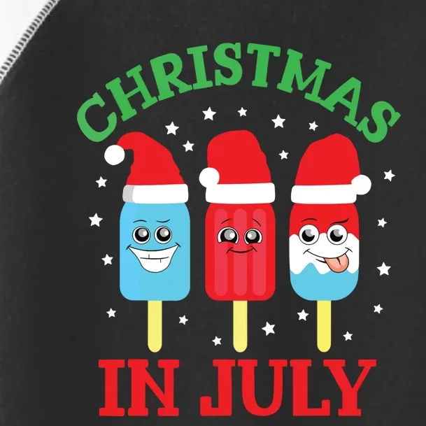 Christmas In July Shirts Ice Pops Santa Funny Toddler Fine Jersey T-Shirt