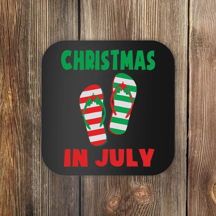 Christmas In July Flip Flop Xmas In July Decorations Party Coaster