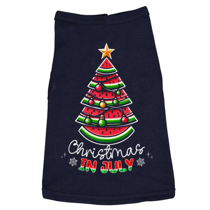 Christmas In July Watermelon Xmas Tree Summer Doggie Tank