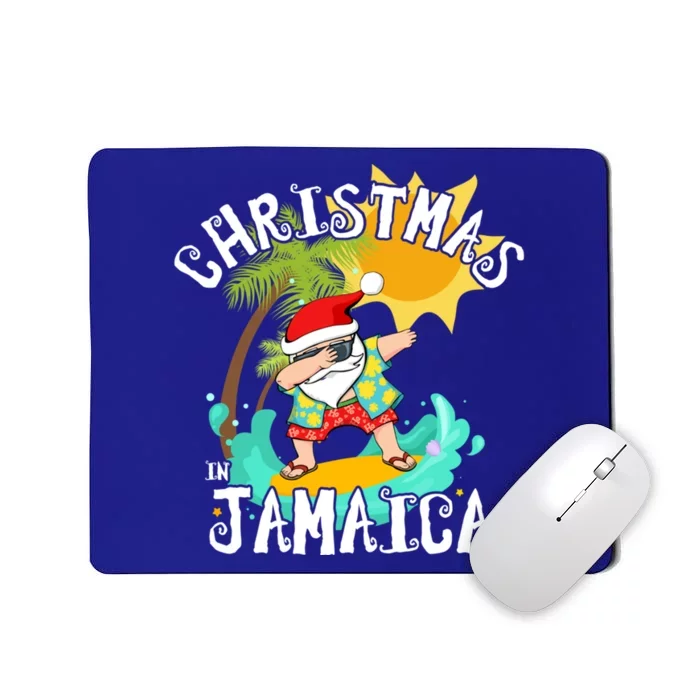 Christmas In Jamaica Dabbing Santa Family Vacation Gift Mousepad