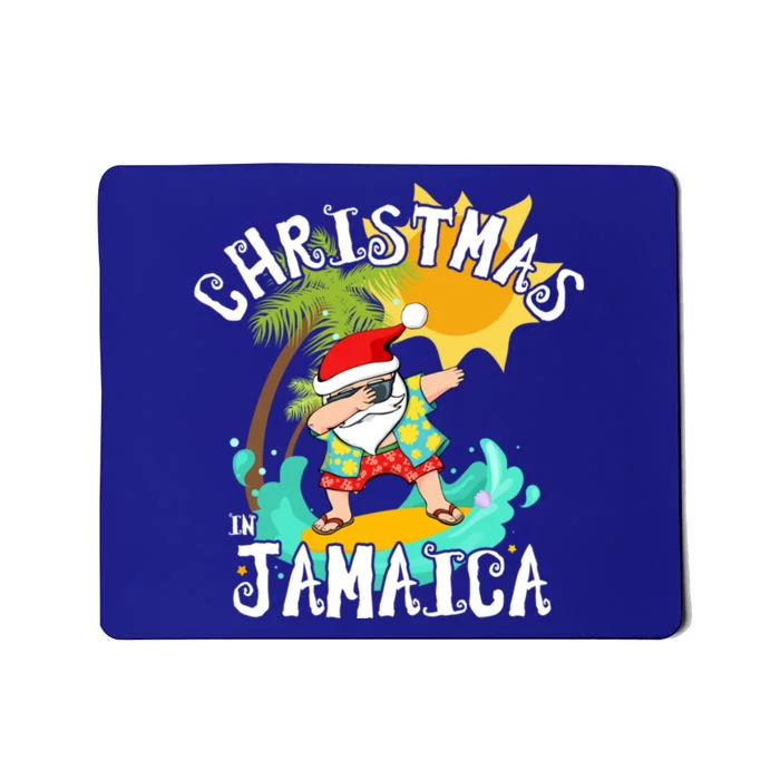 Christmas In Jamaica Dabbing Santa Family Vacation Gift Mousepad