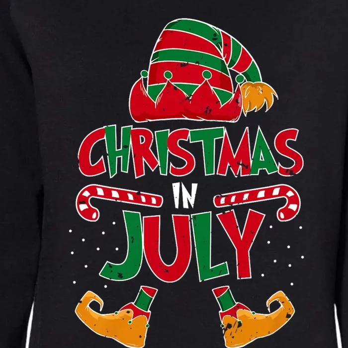 Christmas In July Elf Beach Summer Funny Christmas In July Womens California Wash Sweatshirt