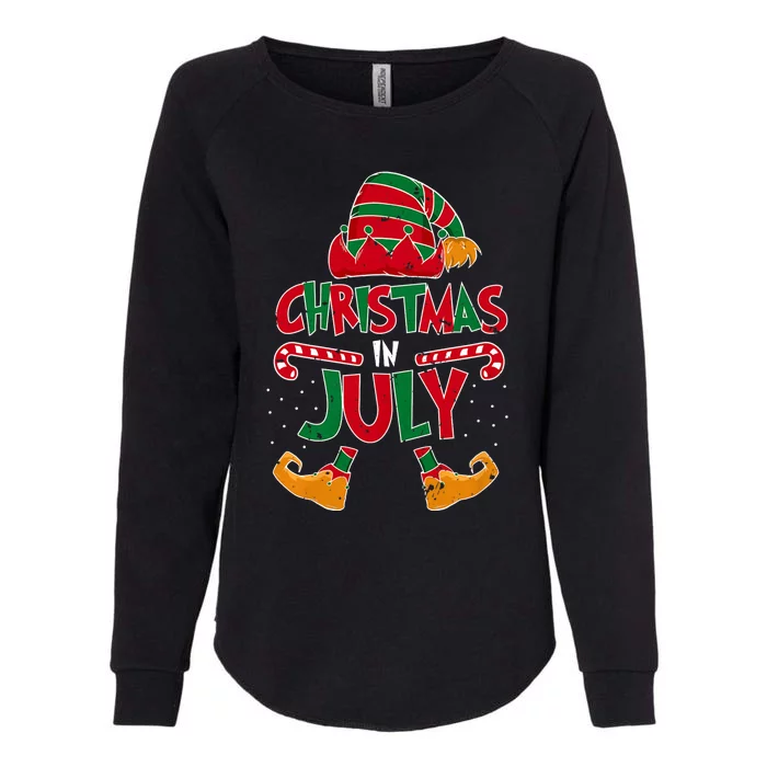 Christmas In July Elf Beach Summer Funny Christmas In July Womens California Wash Sweatshirt