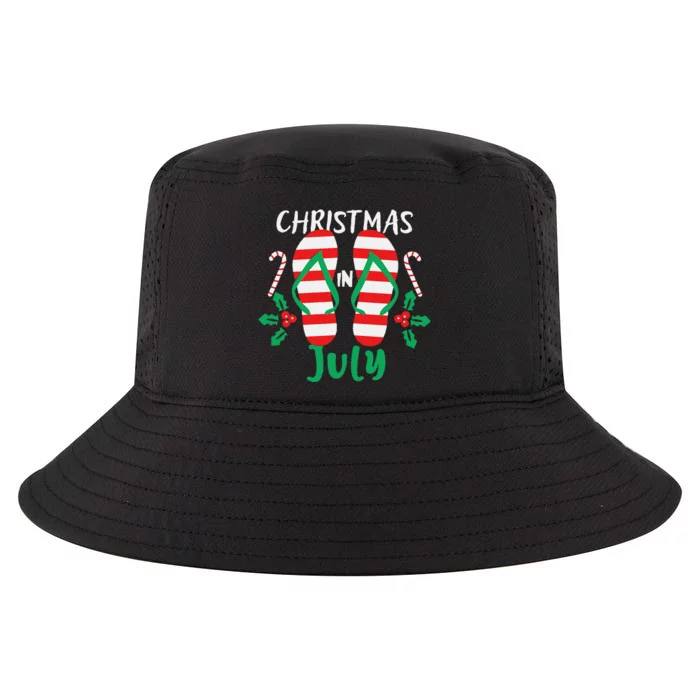 Christmas in July Flip Flops Summer Tee Cool Comfort Performance Bucket Hat