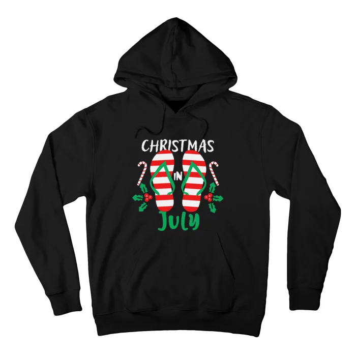 Christmas in July Flip Flops Summer Tee Hoodie