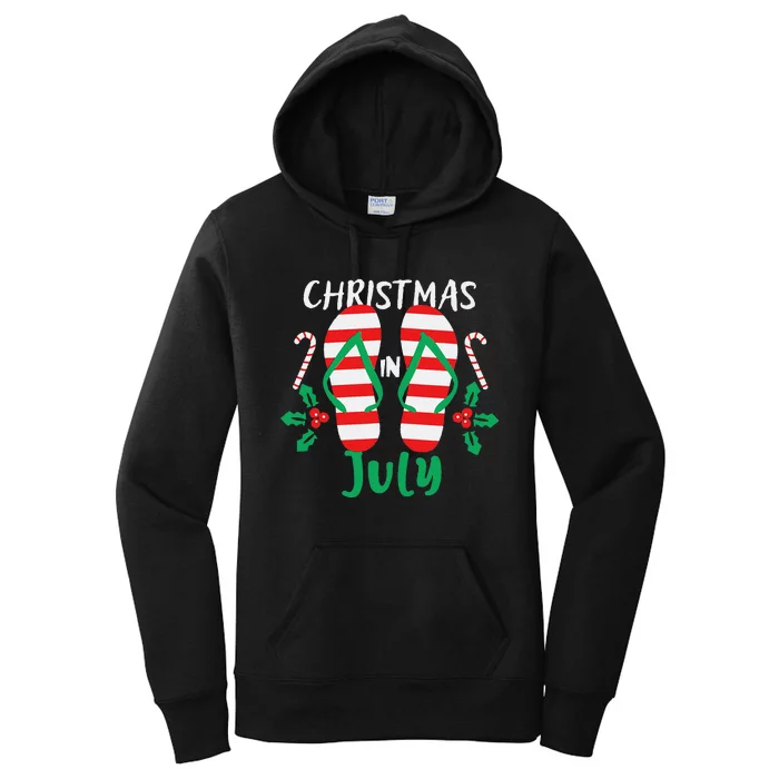 Christmas in July Flip Flops Summer Tee Women's Pullover Hoodie