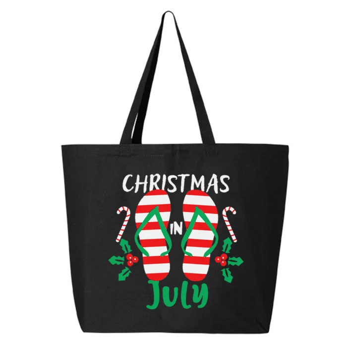 Christmas in July Flip Flops Summer Tee 25L Jumbo Tote