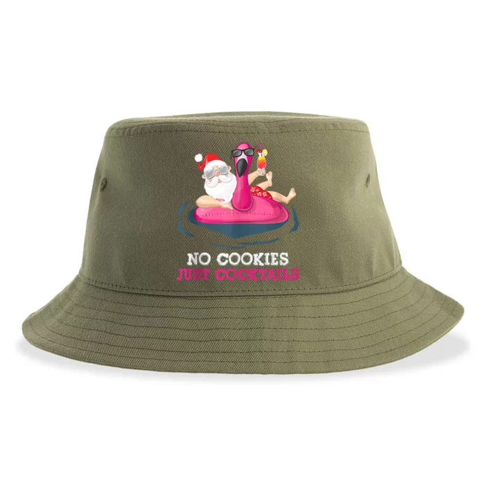 Christmas In July No Cookies Just Cocktails Summer Flamingo Sustainable Bucket Hat