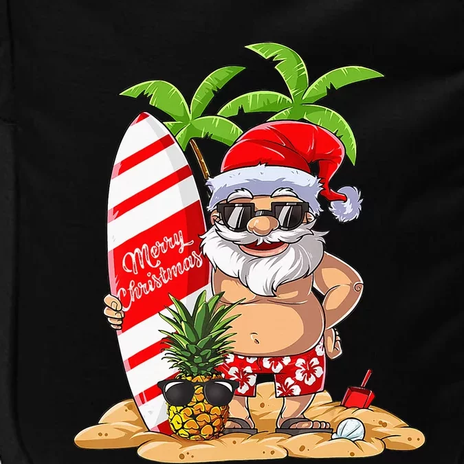 Christmas in July Santa Hawaiian Summer Surf Surfing Surfer Impact Tech Backpack