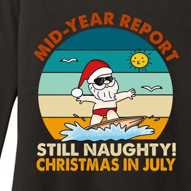 Christmas In July Still Naughty Santa Funny Womens CVC Long Sleeve Shirt