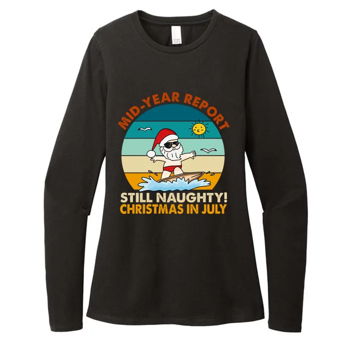 Christmas In July Still Naughty Santa Funny Womens CVC Long Sleeve Shirt