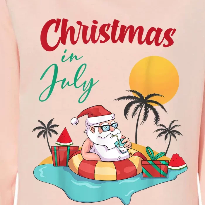 Christmas In July Watermelon Xmas Palm Summer Men Women Kids Womens California Wash Sweatshirt