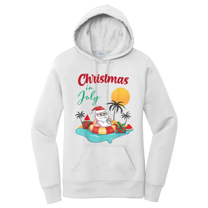 Christmas In July Watermelon Xmas Palm Summer Men Women Kids Women's Pullover Hoodie