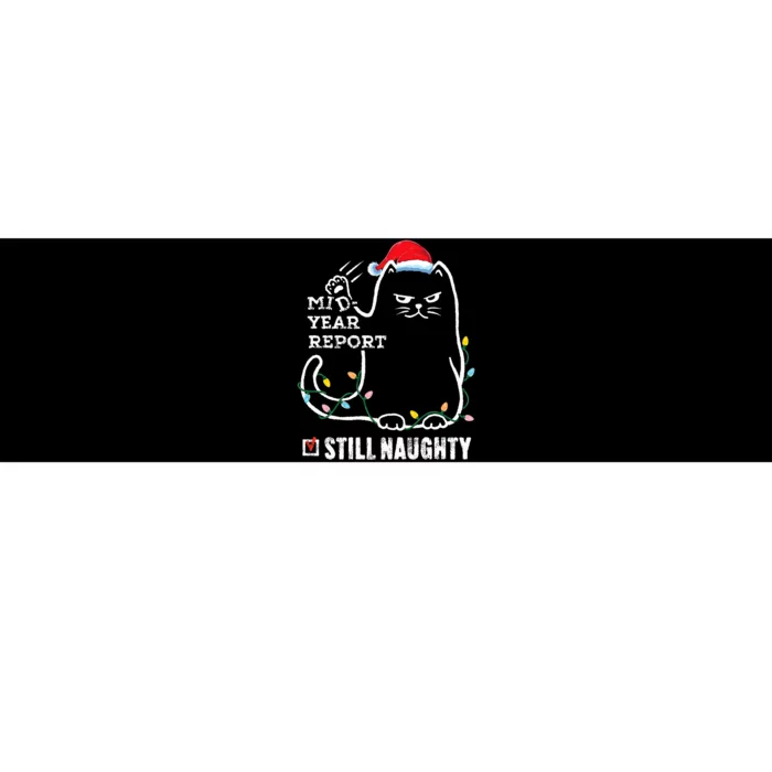 Christmas In July Mid Year Report Still Naughty Santa Cat Bumper Sticker