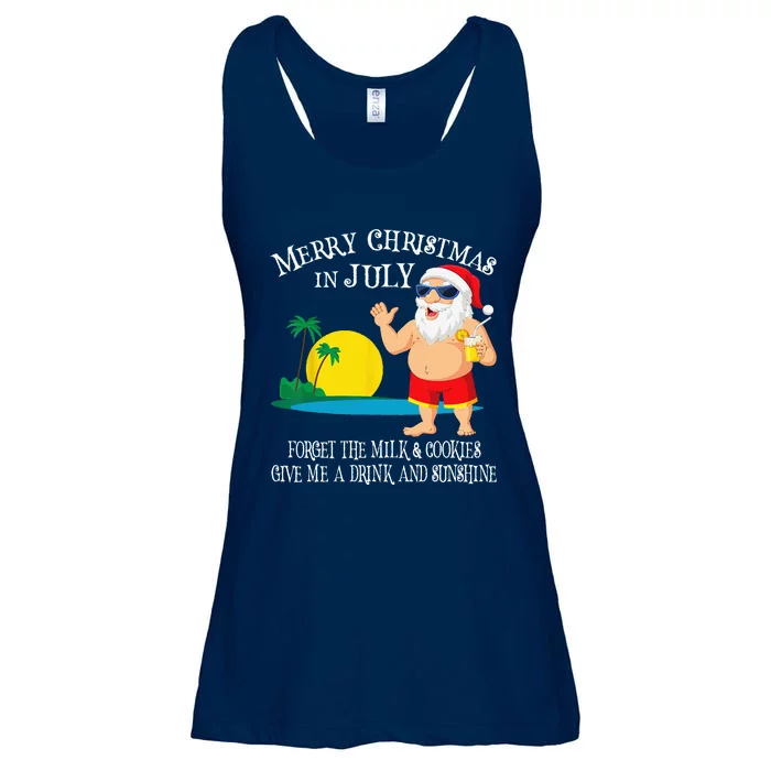 Christmas In July Pool Party Santa Vacation Gift Ladies Essential Flowy Tank