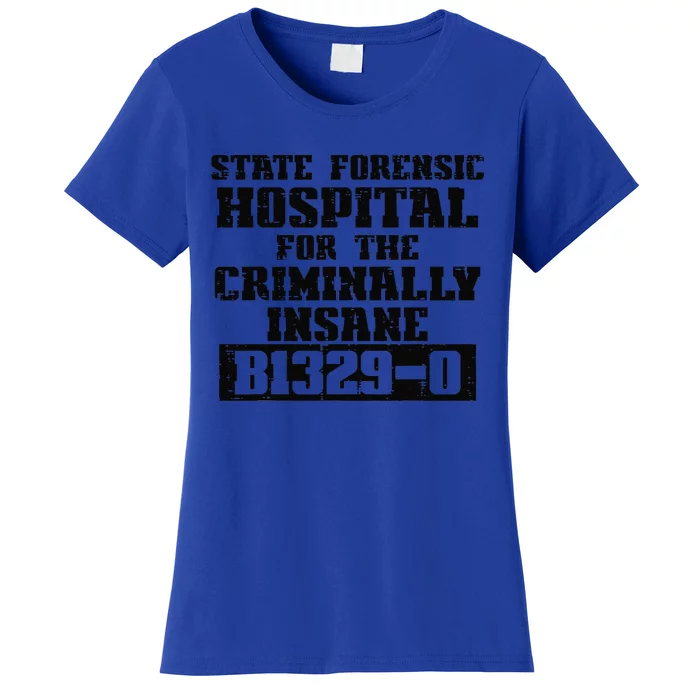 Criminally Insane Jail Inmate Prisoner Fun Halloween Costume Women's T-Shirt