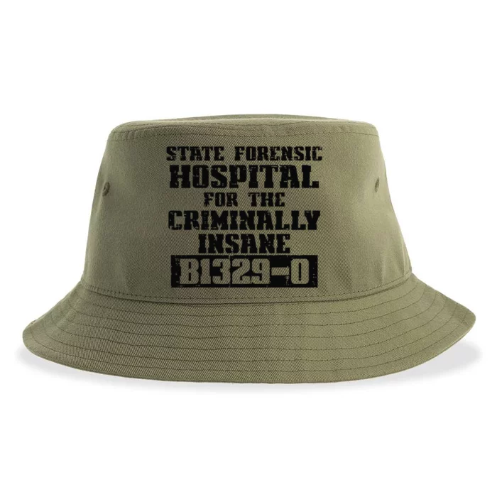 Criminally Insane Jail Inmate Prisoner Fun Halloween Costume Sustainable Bucket Hat