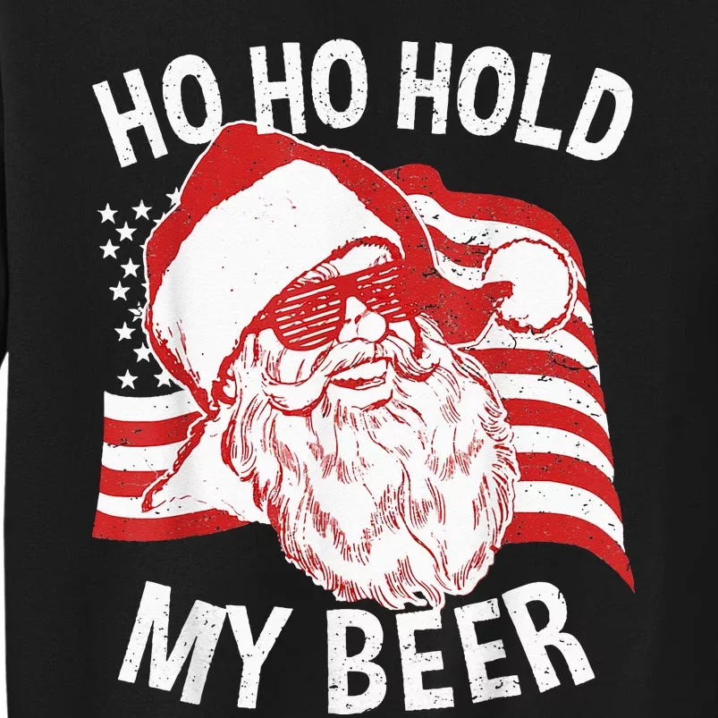 Christmas In July Santa Ho Ho Hold My Beer Drink Lover Sweatshirt