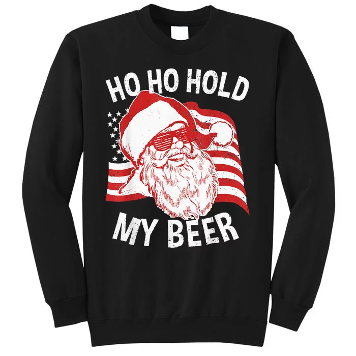 Christmas In July Santa Ho Ho Hold My Beer Drink Lover Sweatshirt