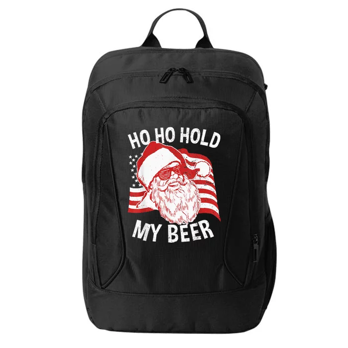 Christmas In July Santa Ho Ho Hold My Beer Drink Lover City Backpack