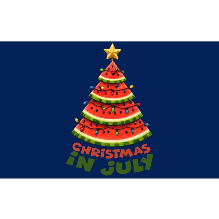 Christmas In July Funny Watermelon Funny Bumper Sticker