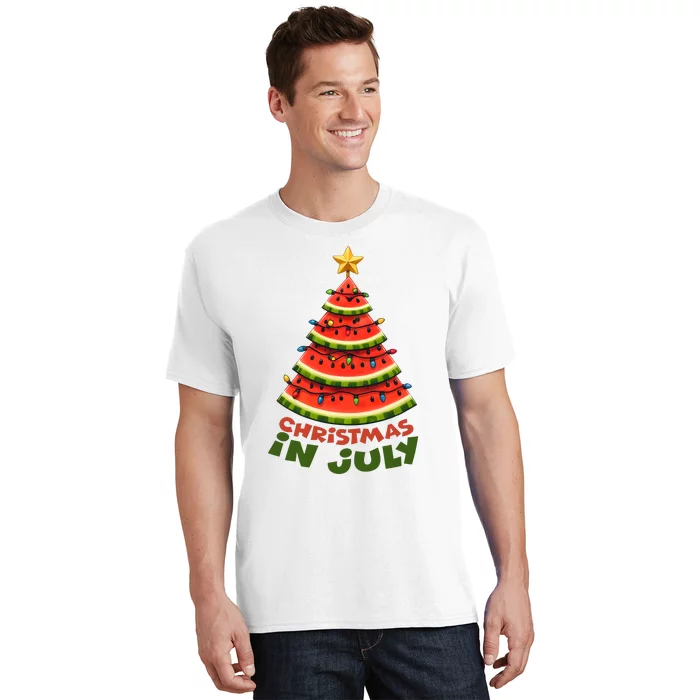 Christmas In July Funny Watermelon Funny T-Shirt