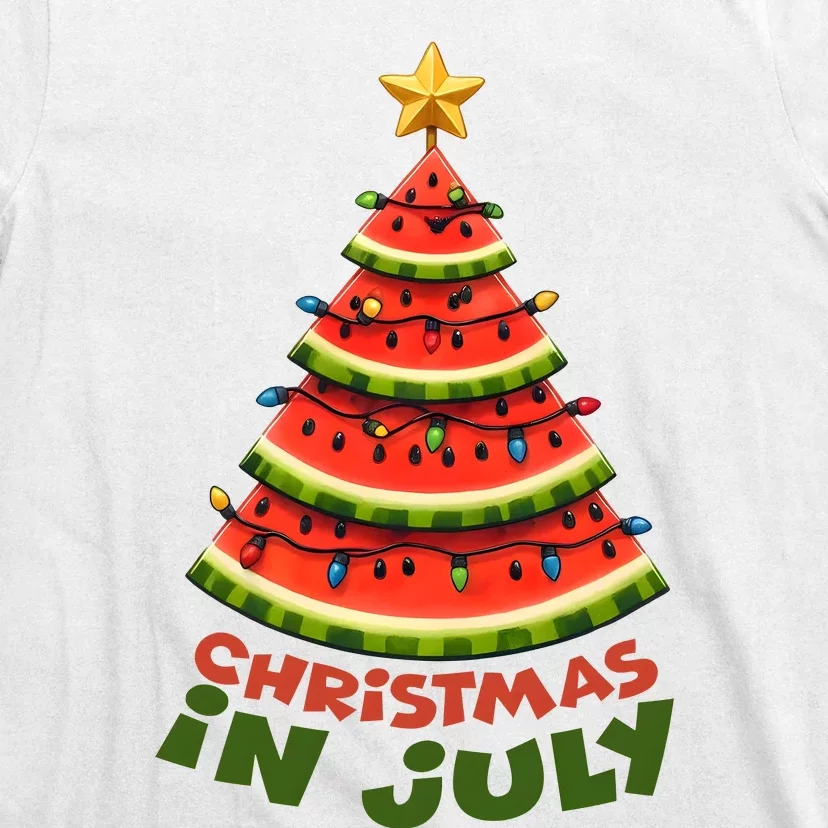 Christmas In July Funny Watermelon Funny T-Shirt