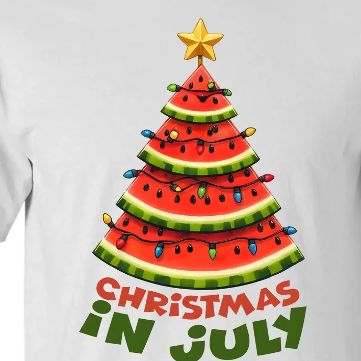 Christmas In July Funny Watermelon Funny Tall T-Shirt