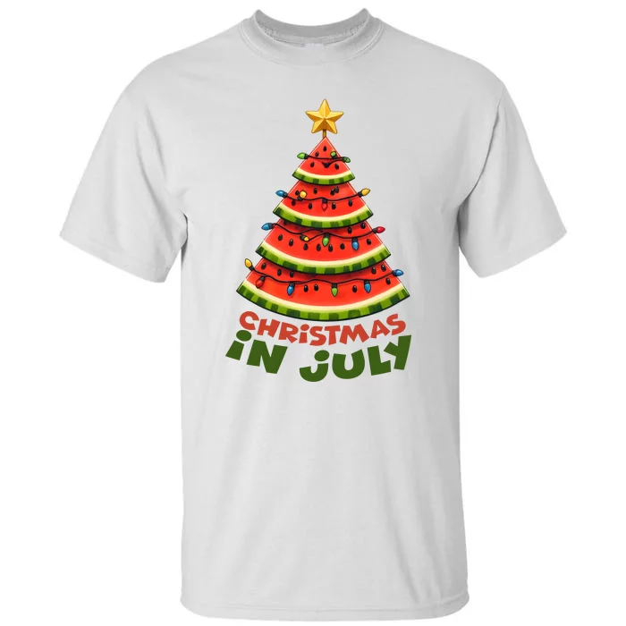 Christmas In July Funny Watermelon Funny Tall T-Shirt