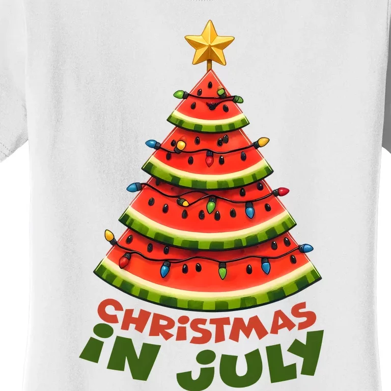 Christmas In July Funny Watermelon Funny Women's T-Shirt