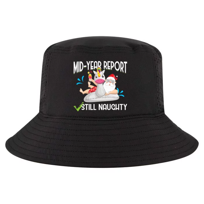 Christmas In July Mid Year Report Still Naughty Santa Cool Comfort Performance Bucket Hat