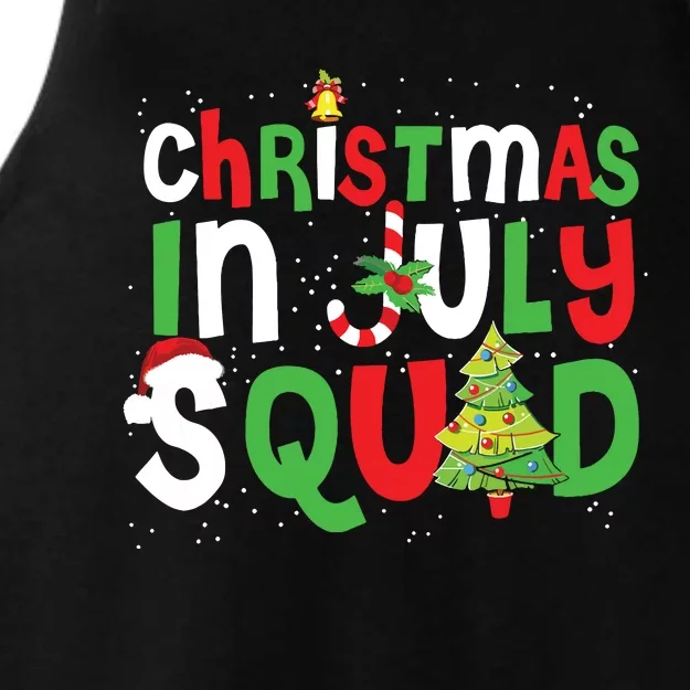 Christmas In July Squad Funny Summer Xmas Ladies Tri-Blend Wicking Tank