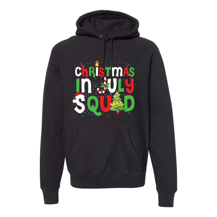 Christmas In July Squad Funny Summer Xmas Premium Hoodie