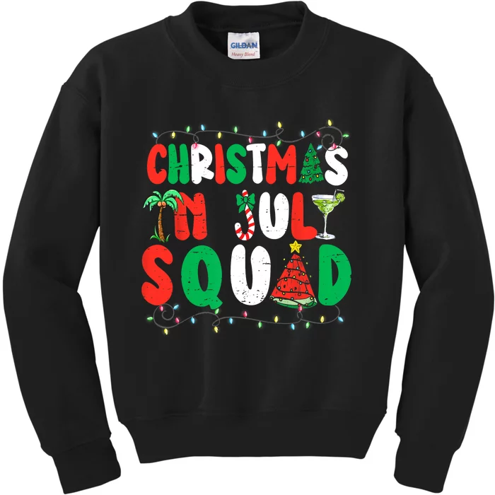 Christmas In July Squad Funny Summer Xmas Men Women Kids Kids Sweatshirt