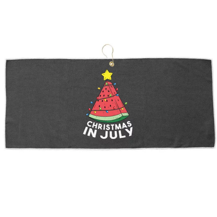 Christmas In July Summer Watermelon Xmas Tree Large Microfiber Waffle Golf Towel