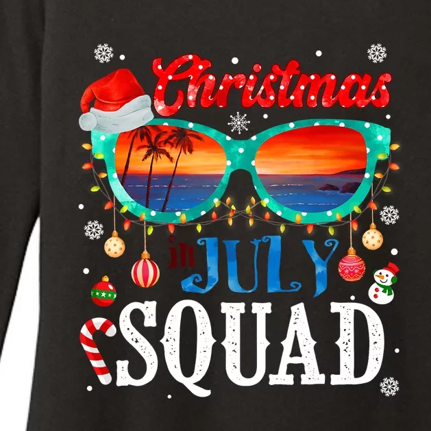 Christmas In July Squad Sunglasses Summer Beach Funny Xmas Womens CVC Long Sleeve Shirt